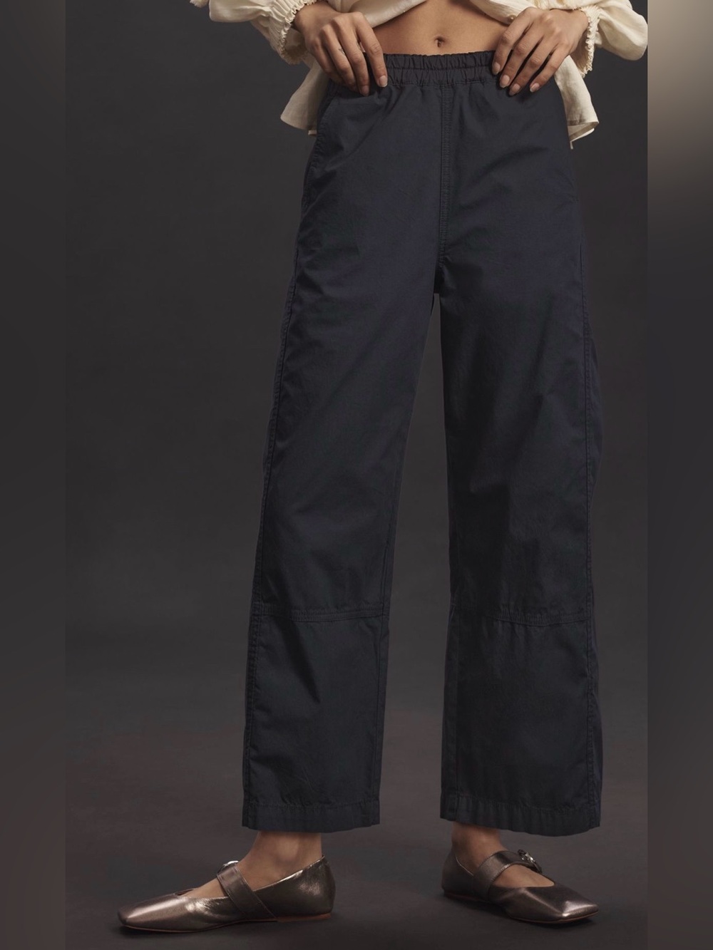 Pilcro Izzie Relaxed Poplin Pull-On
Barrel Pants